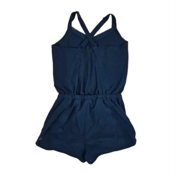 Lululemon Be Free Runsie Tank Mesh Romper Black size 4 - Picture 2 of 7